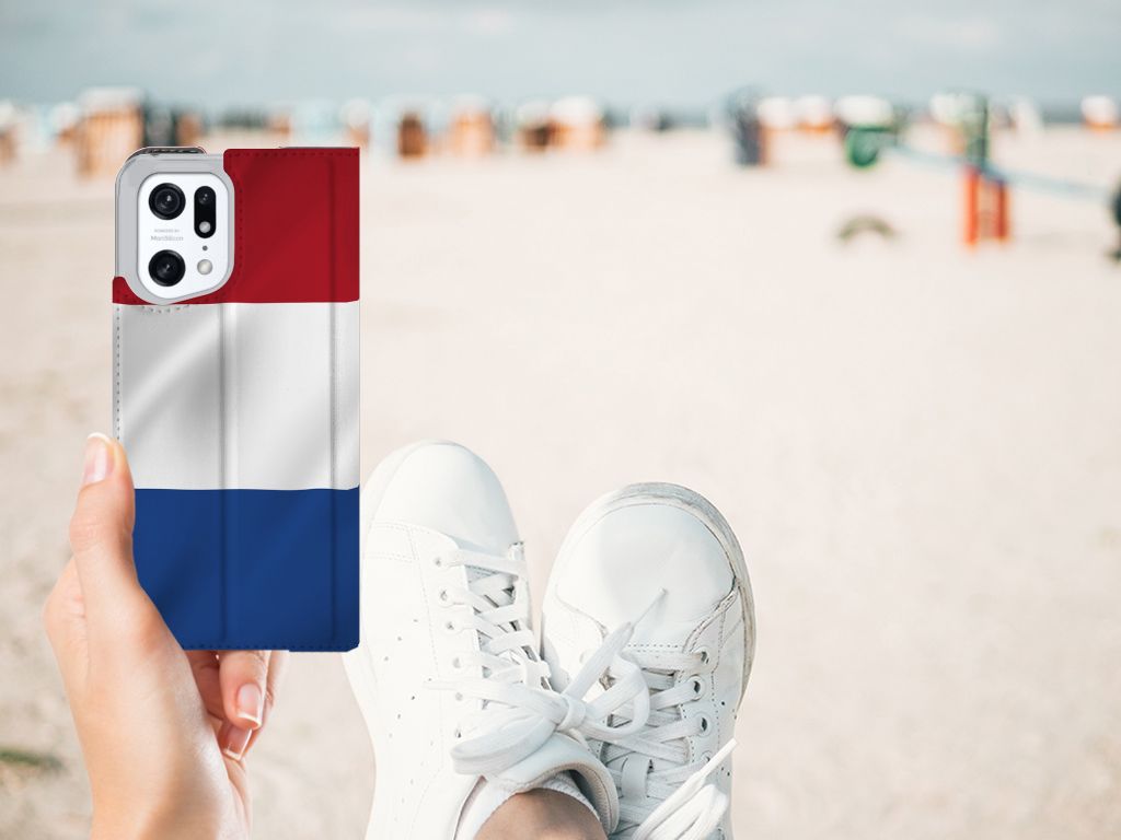 OPPO Find X5 Pro Standcase Nederlandse Vlag - B2C Telecom