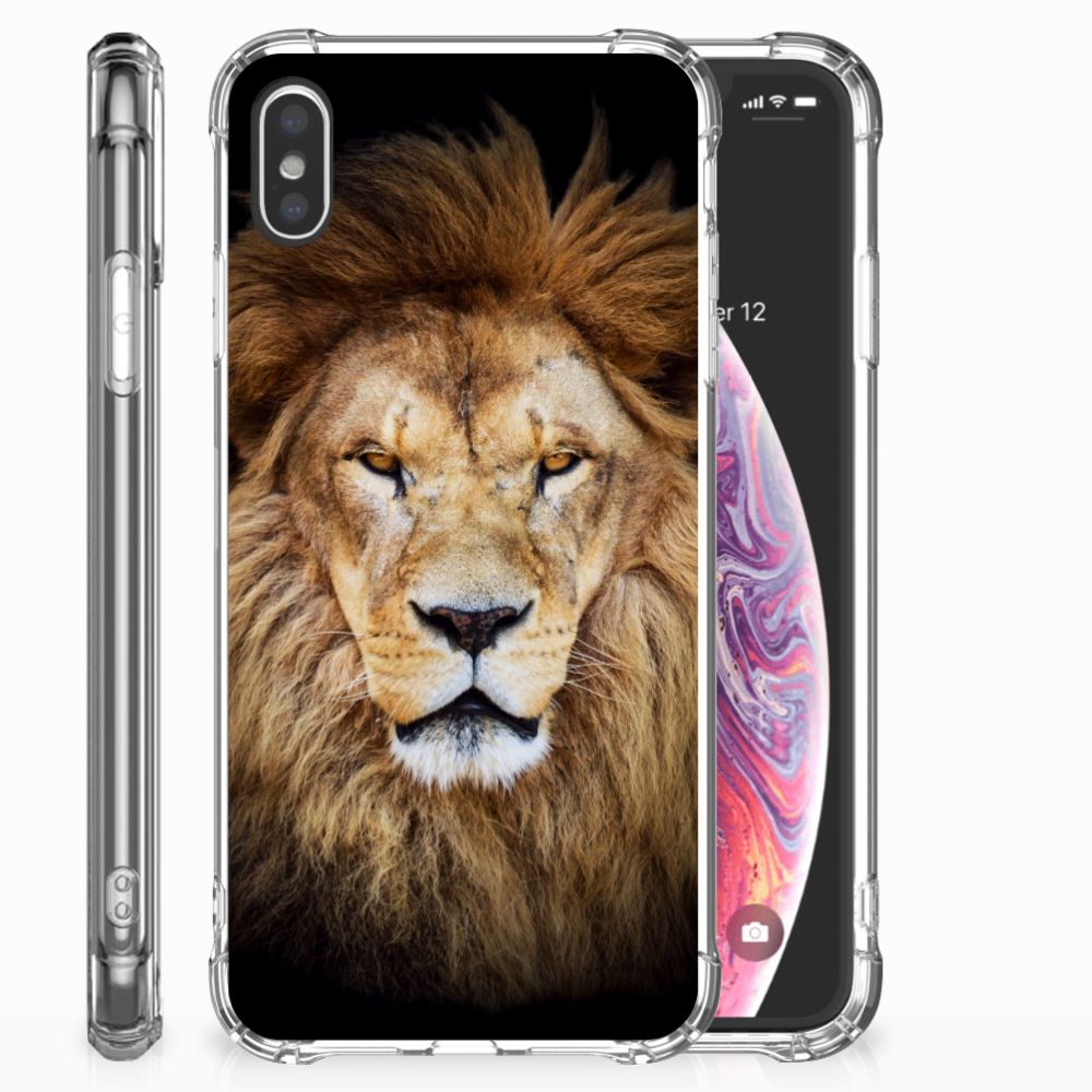 Apple iPhone Xs Max Case Anti-shock Leeuw
