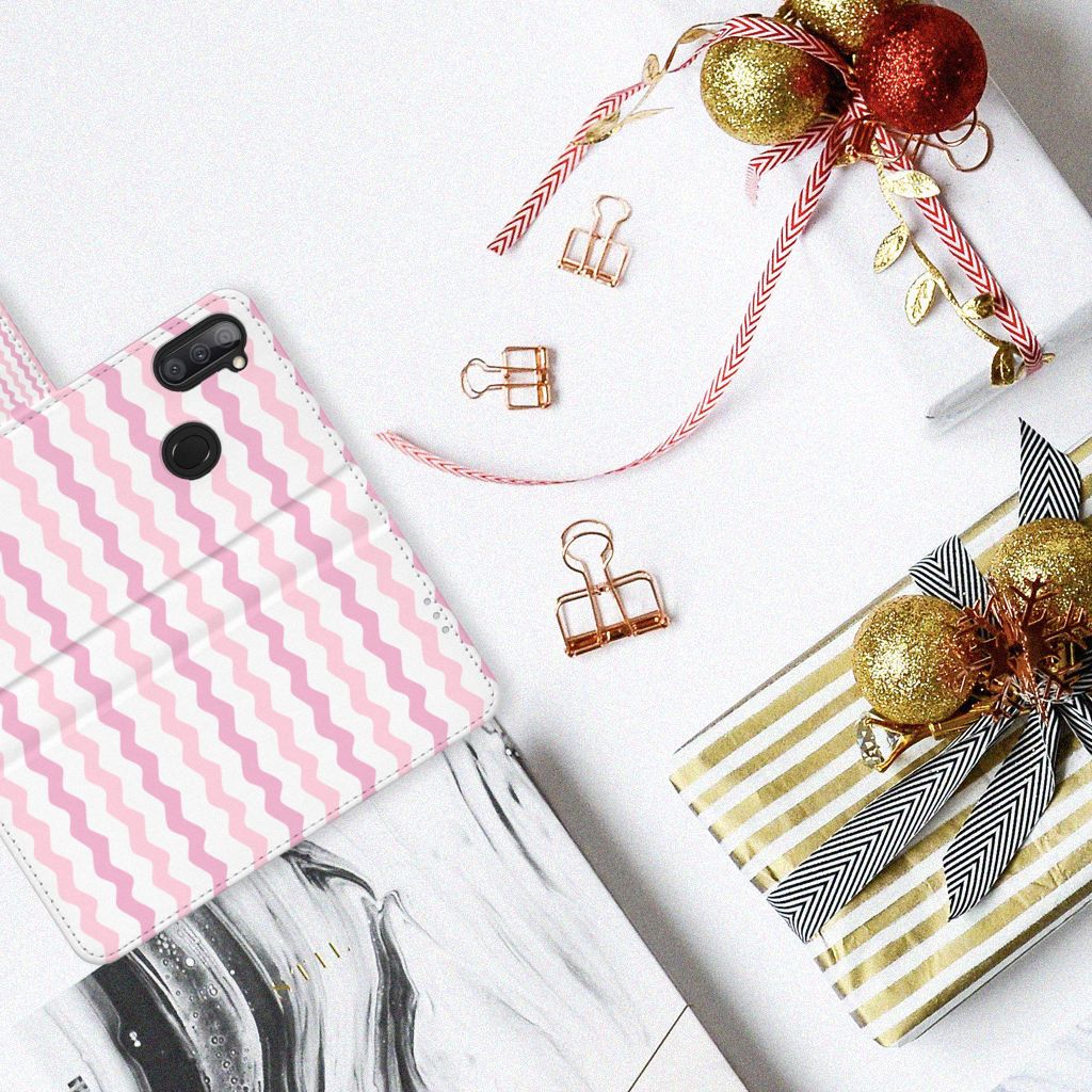 Samsung Galaxy M11 | A11 Telefoon Hoesje Waves Roze