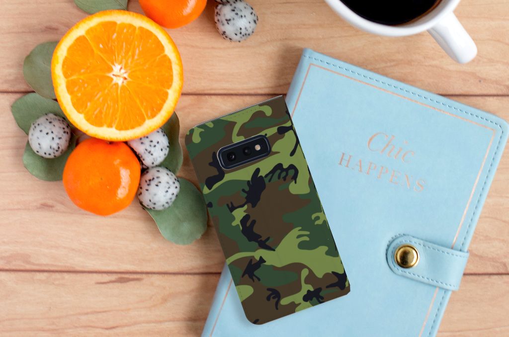 Samsung Galaxy S10e Hoesje met Magneet Army Dark