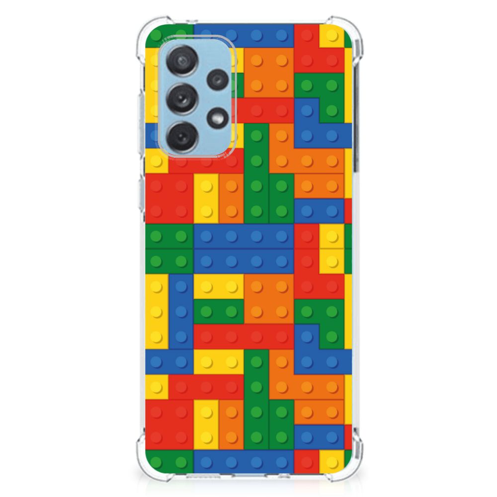 Samsung Galaxy A73 Doorzichtige Silicone Hoesje Blokken B2C Telecom