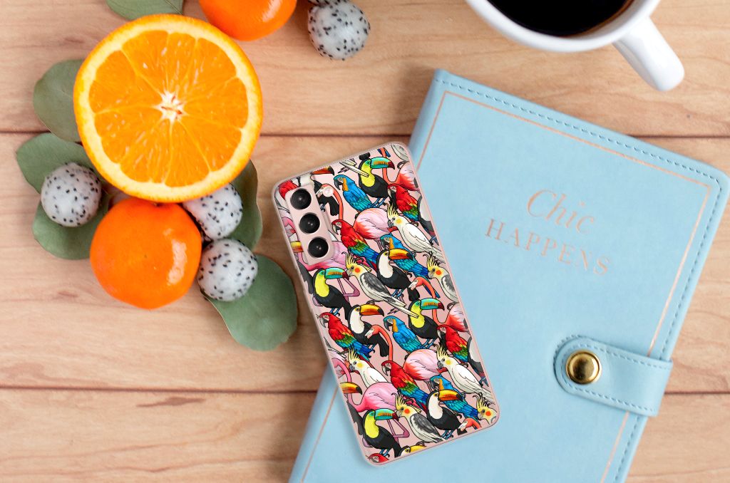 Samsung Galaxy S21 TPU Hoesje Birds B2C Telecom