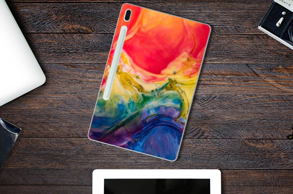 Tablethoes Samsung Galaxy Tab S7FE Watercolor Dark - B2C Telecom
