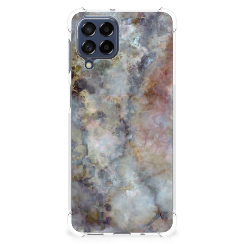 Samsung Galaxy M53 Anti-Shock Hoesje Marmer Grijs B2C Telecom