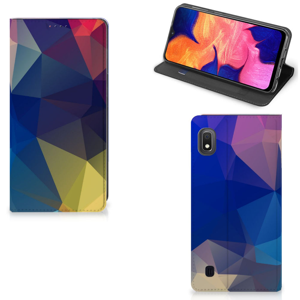 Samsung Galaxy A10 Stand Case Polygon Dark