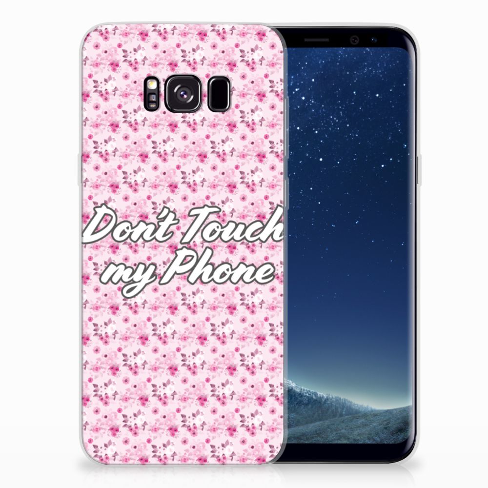 Samsung Galaxy S8 Plus Silicone-hoesje Flowers Pink DTMP