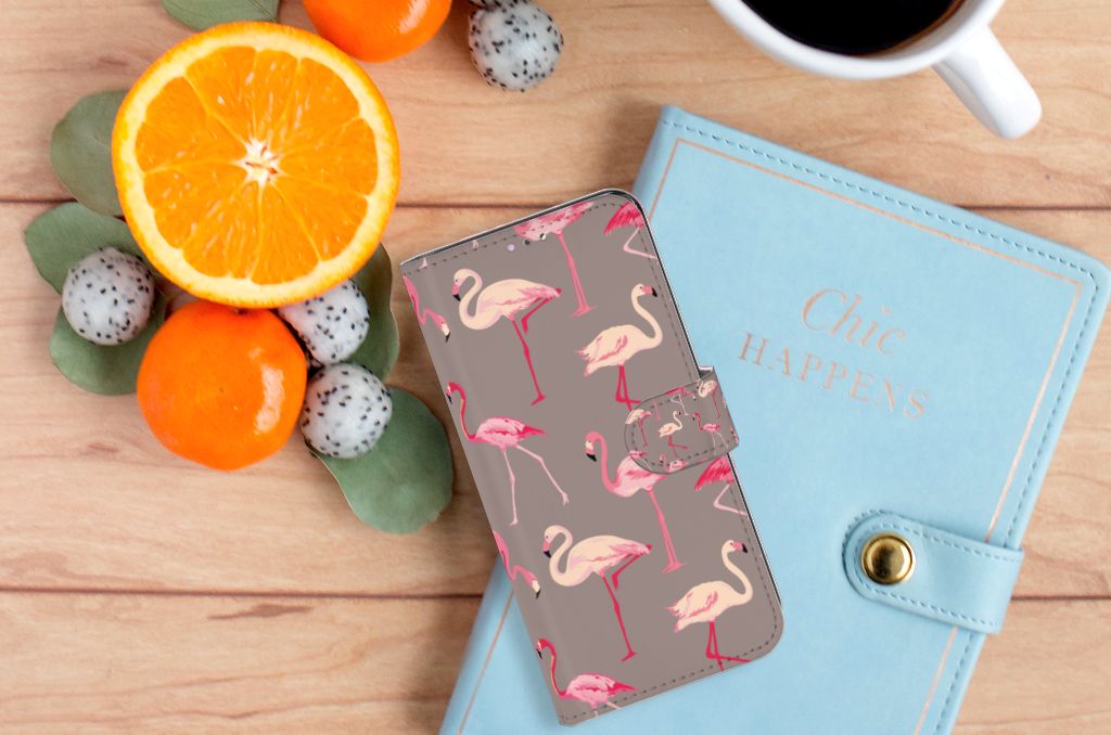 Samsung Galaxy A32 4G Telefoonhoesje met Pasjes Flamingo