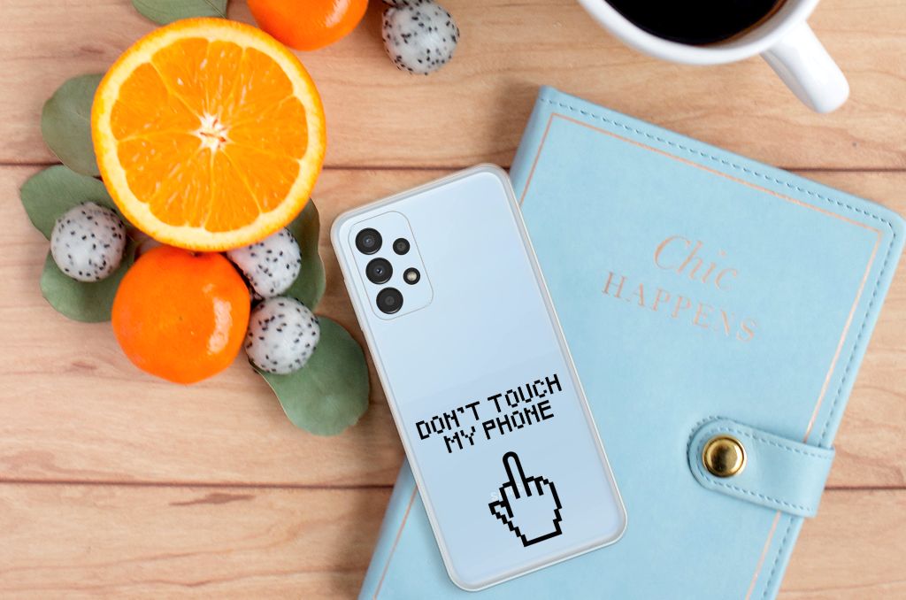 Samsung Galaxy A13 4G Silicone-hoesje Finger Don't Touch My Phone B2C Telecom