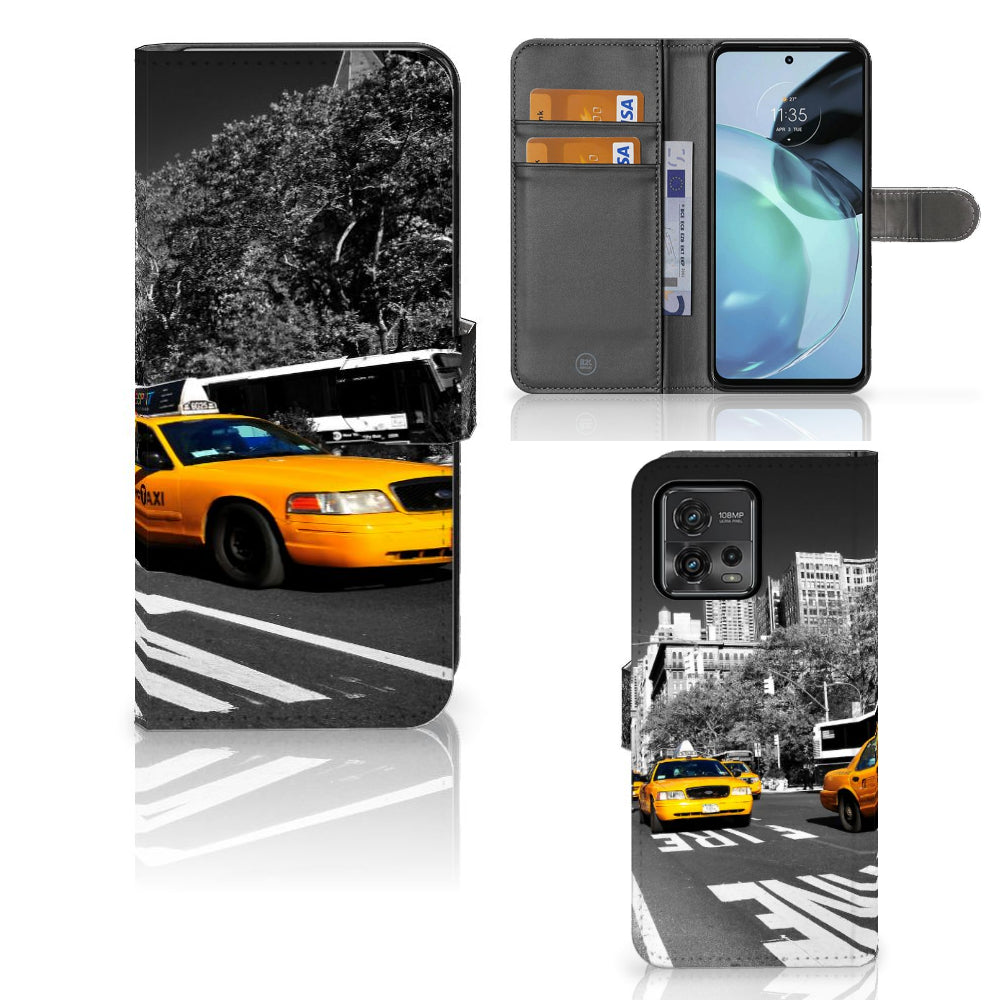 Motorola Moto G72 Flip Cover New York Taxi