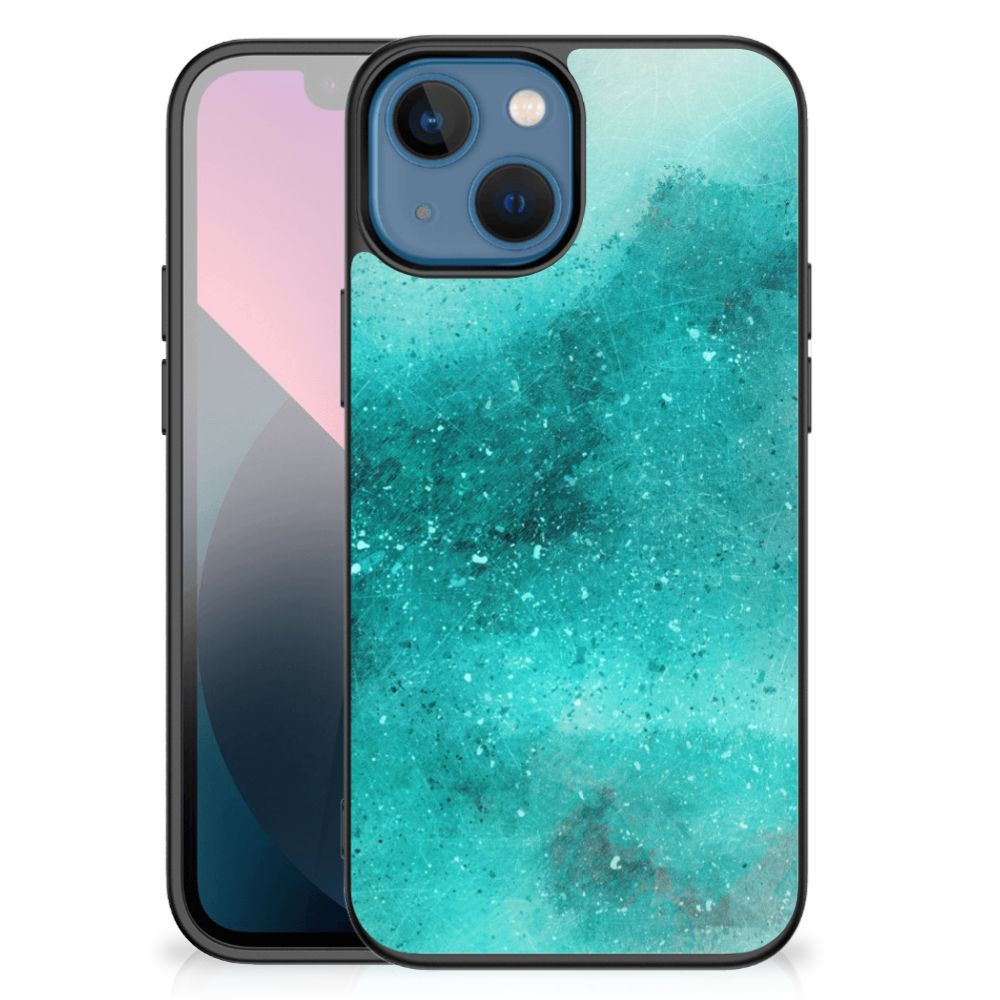 Kleurrijke Telefoonhoesje Apple iPhone 13 mini Painting Blue