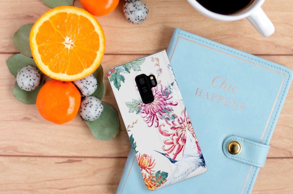 Samsung Galaxy S9 Plus Hoesje maken Bird Flowers