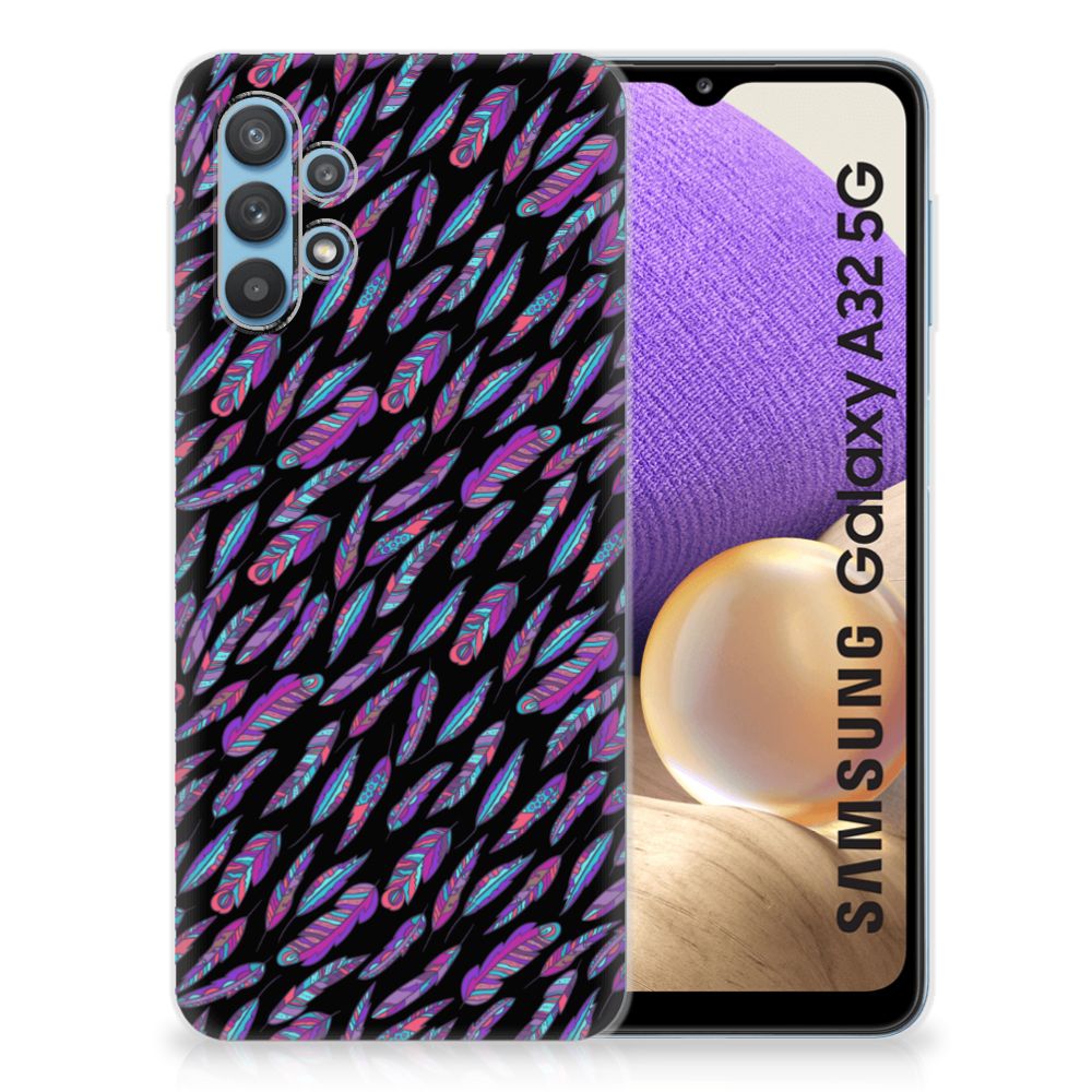 Samsung Galaxy A32 5G TPU bumper Feathers Color
