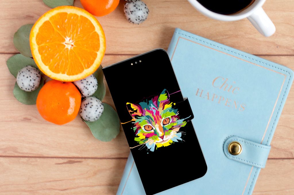 OPPO A15 Leuk Hoesje Cat Color