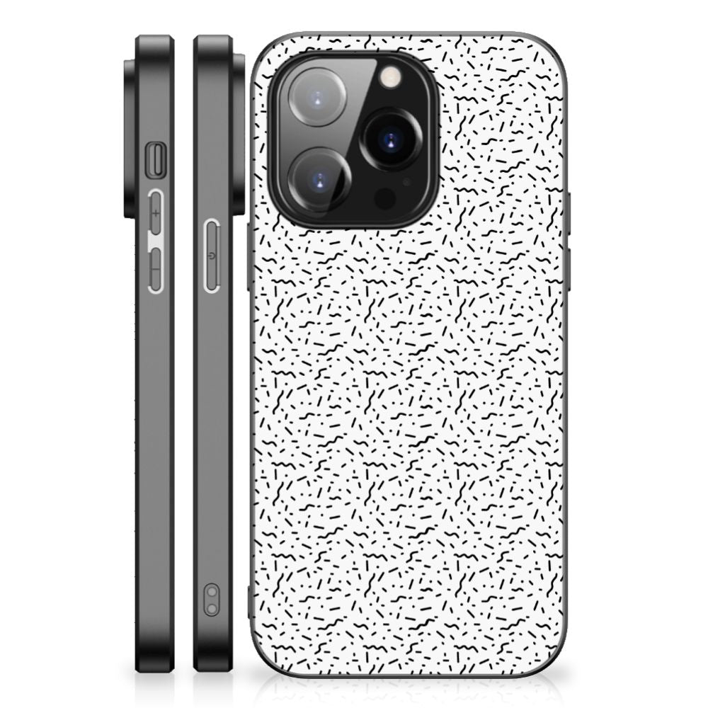 iPhone 14 Pro Back Case Stripes Dots