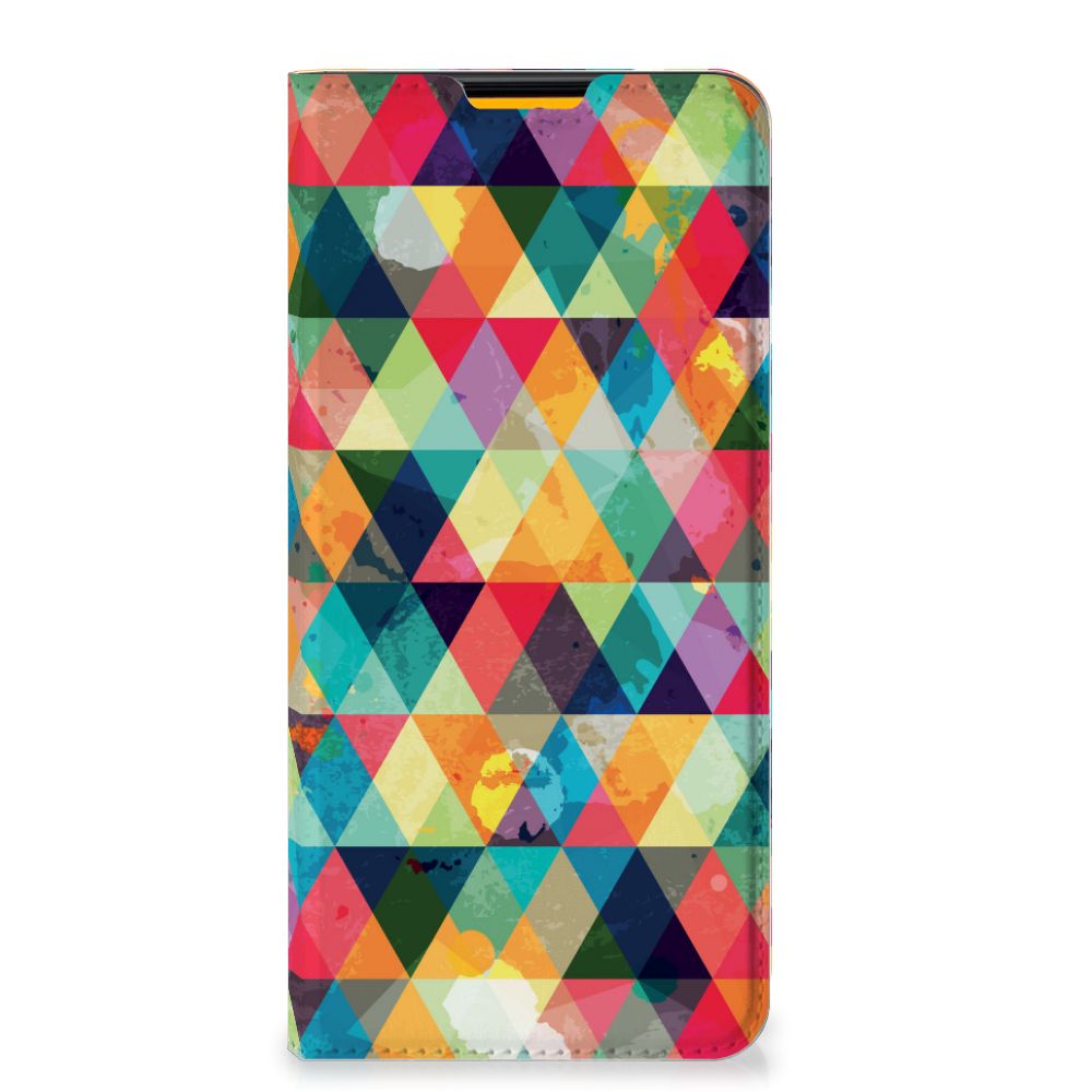 Samsung Galaxy M52 Hoesje met Magneet Geruit - B2C Telecom