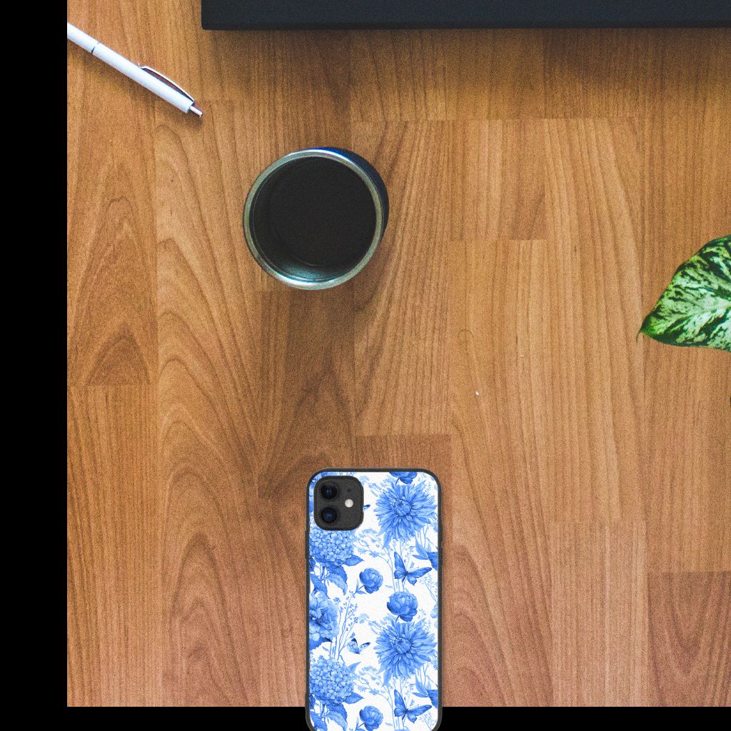 Bloemen Hoesje voor iPhone 11 Flowers Blue B2C Telecom