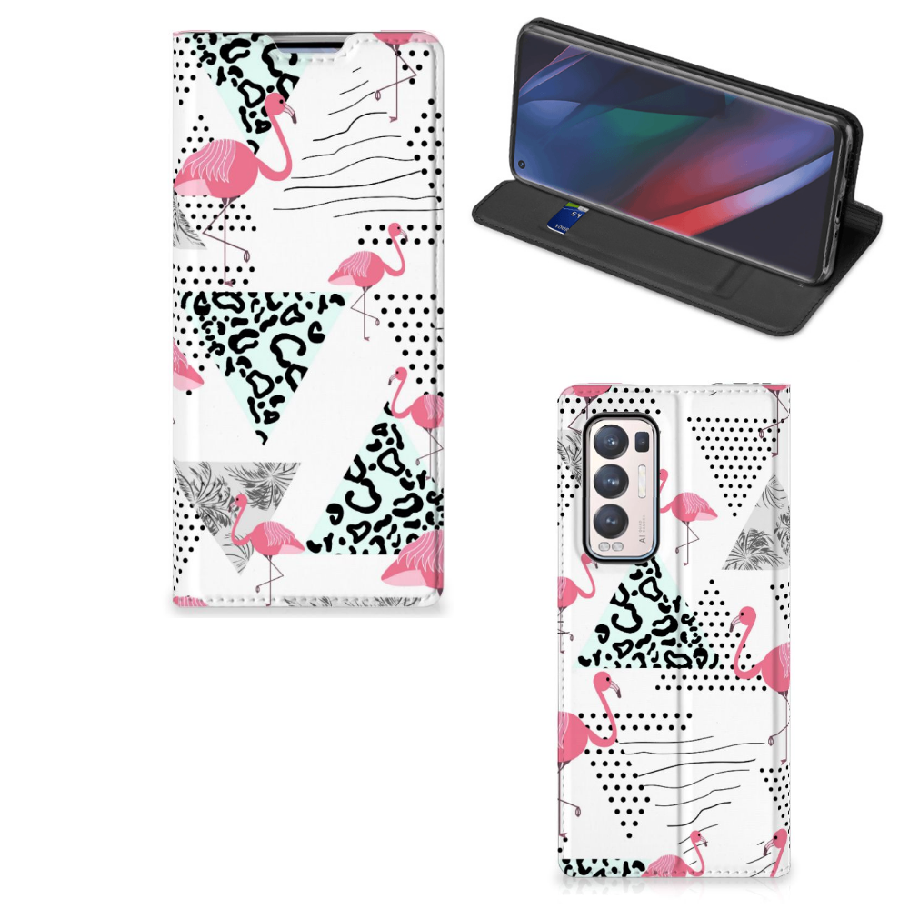 OPPO Find X3 Neo Hoesje maken Flamingo Triangle - B2C Telecom