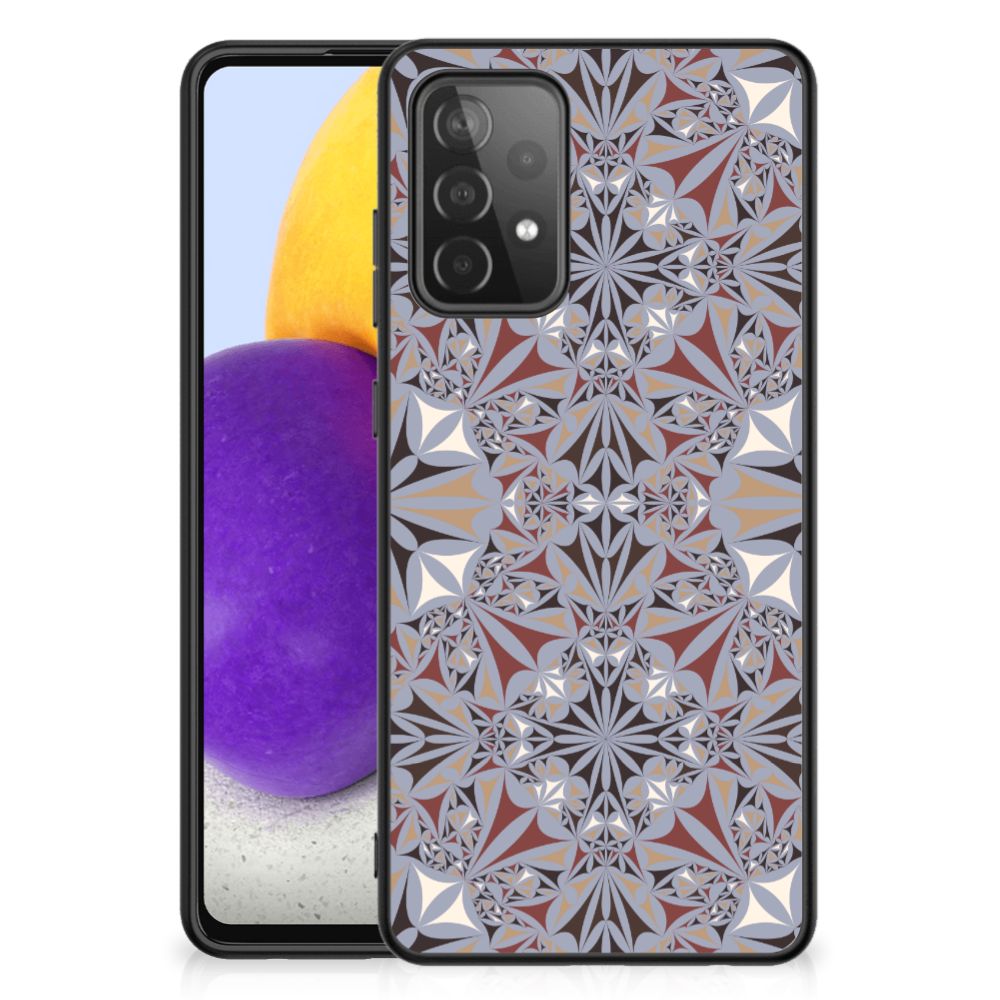 Samsung Galaxy A72 (5G/4G) Marmeren Print Telefoonhoesje Flower Tiles