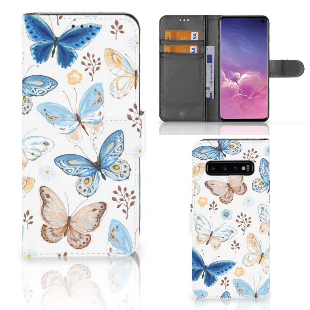 Telefoonhoesje met Pasjes voor Samsung Galaxy S10 Vlinder