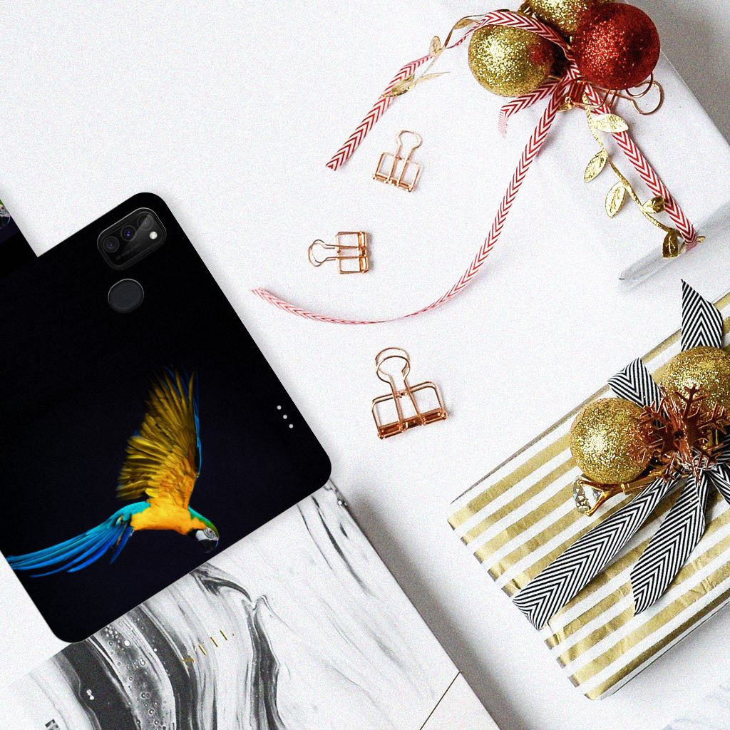 Samsung Galaxy M21 | M30s Telefoonhoesje met Pasjes Papegaai