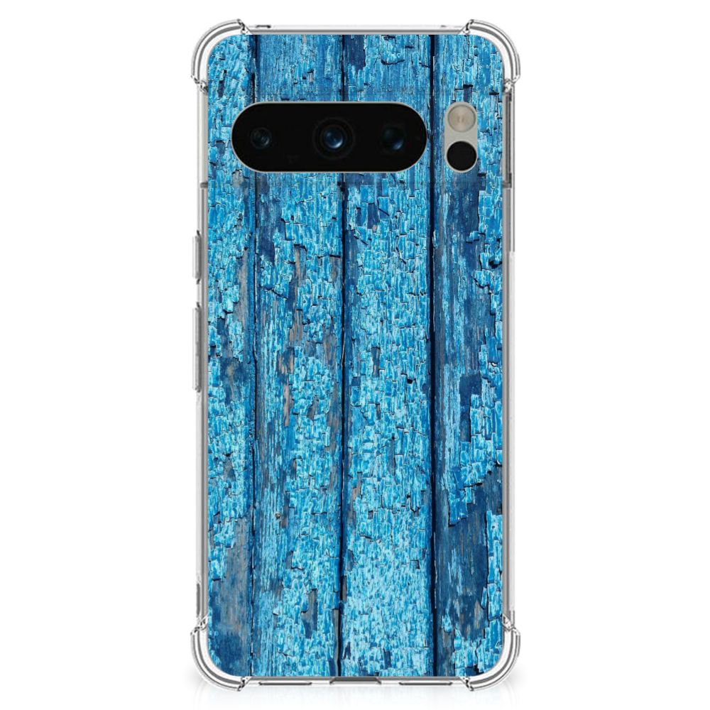 Google Pixel 8 Pro Stevig Telefoonhoesje Wood Blue B2C Telecom