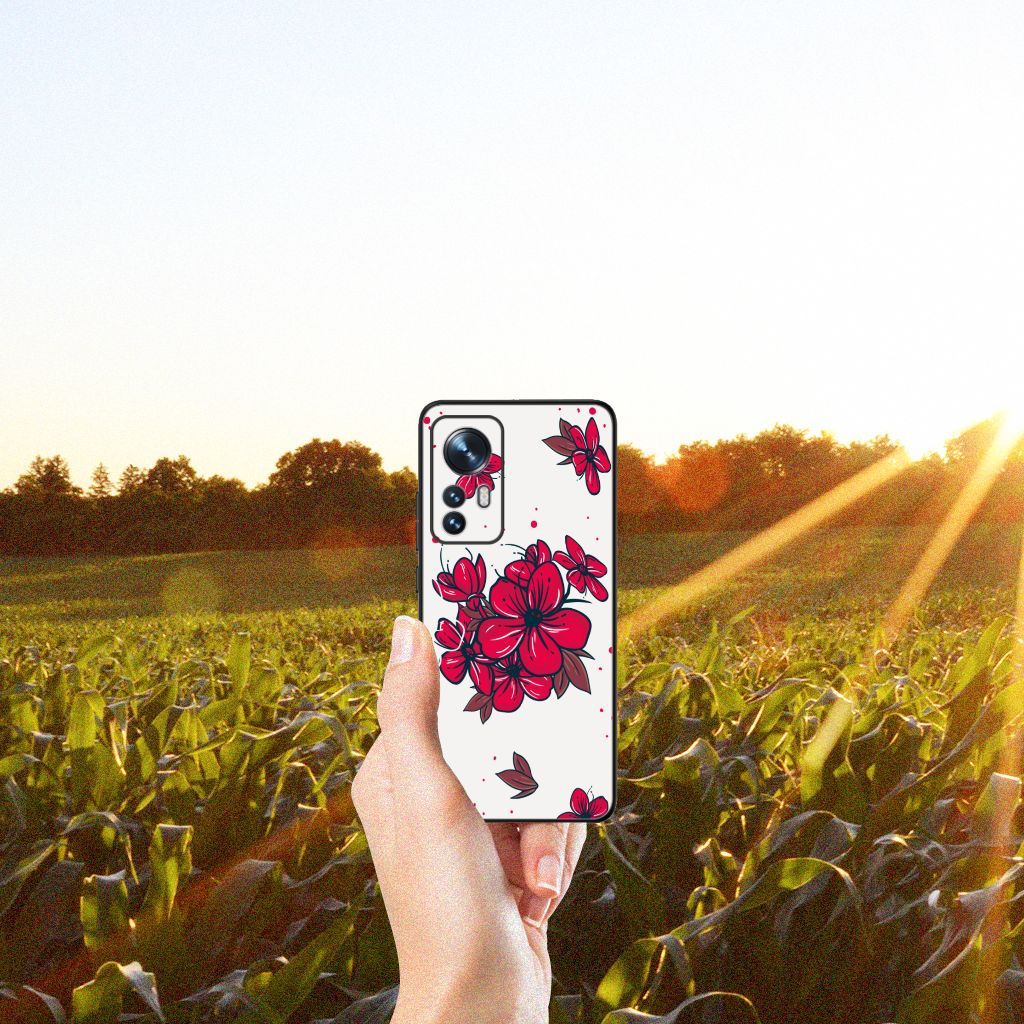 Xiaomi 12 | 12X Bloemen Hoesje Blossom Red B2C Telecom
