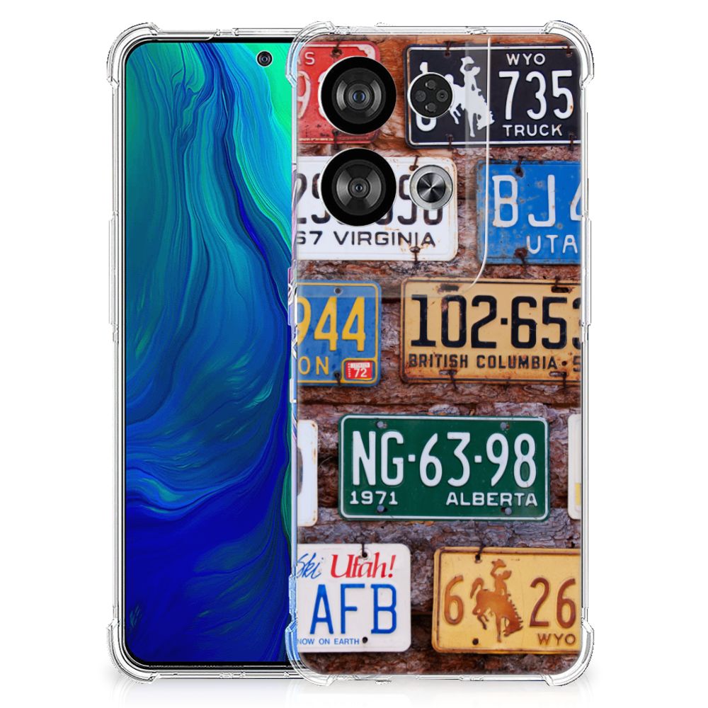 OPPO Reno8 Anti-shock Hoesje met foto Kentekenplaten