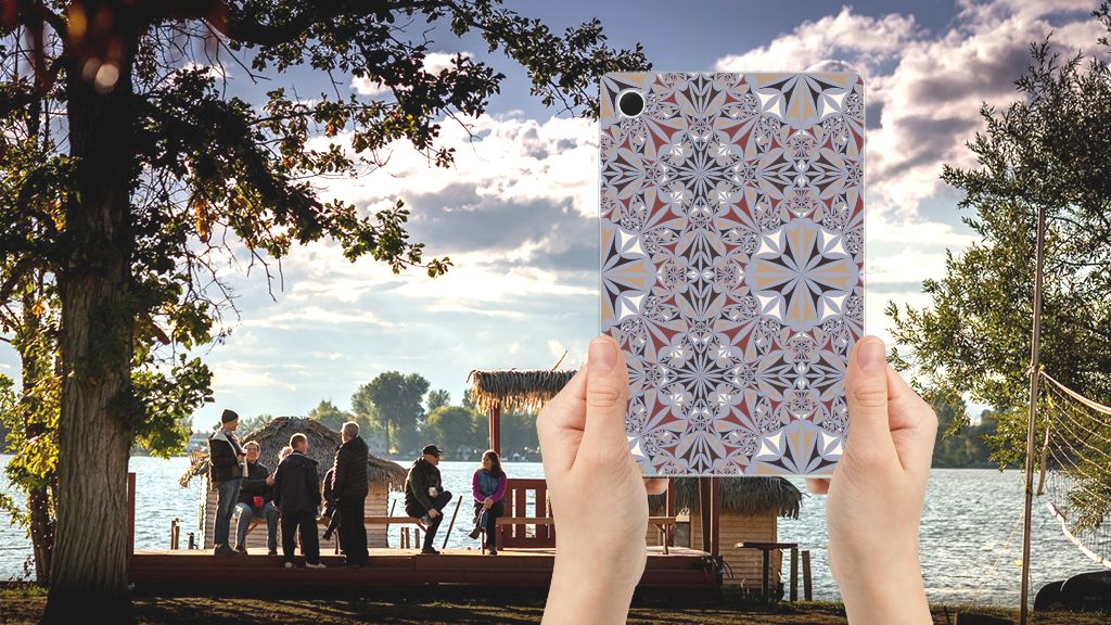 Samsung Galaxy Tab A8 2021/2022 Tablet Back Cover Flower Tiles - B2C Telecom