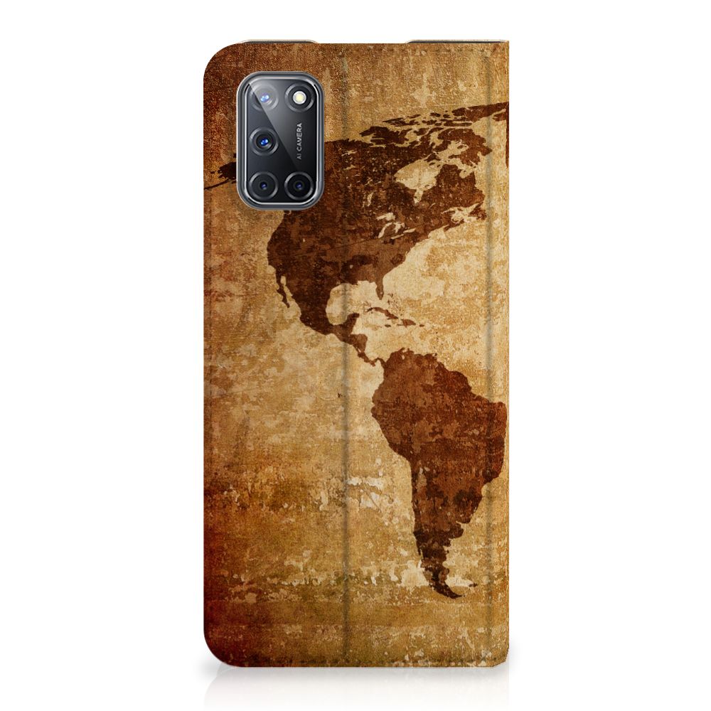 OPPO A52 | A72 Book Cover Wereldkaart - B2C Telecom