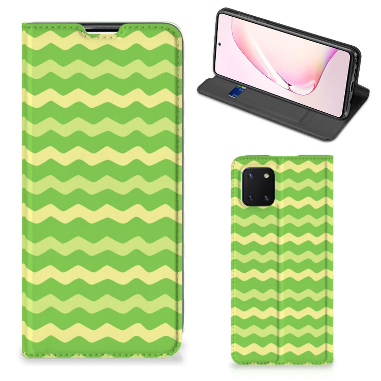 Samsung Galaxy Note 10 Lite Hoesje met Magneet Waves Green - B2C Telecom