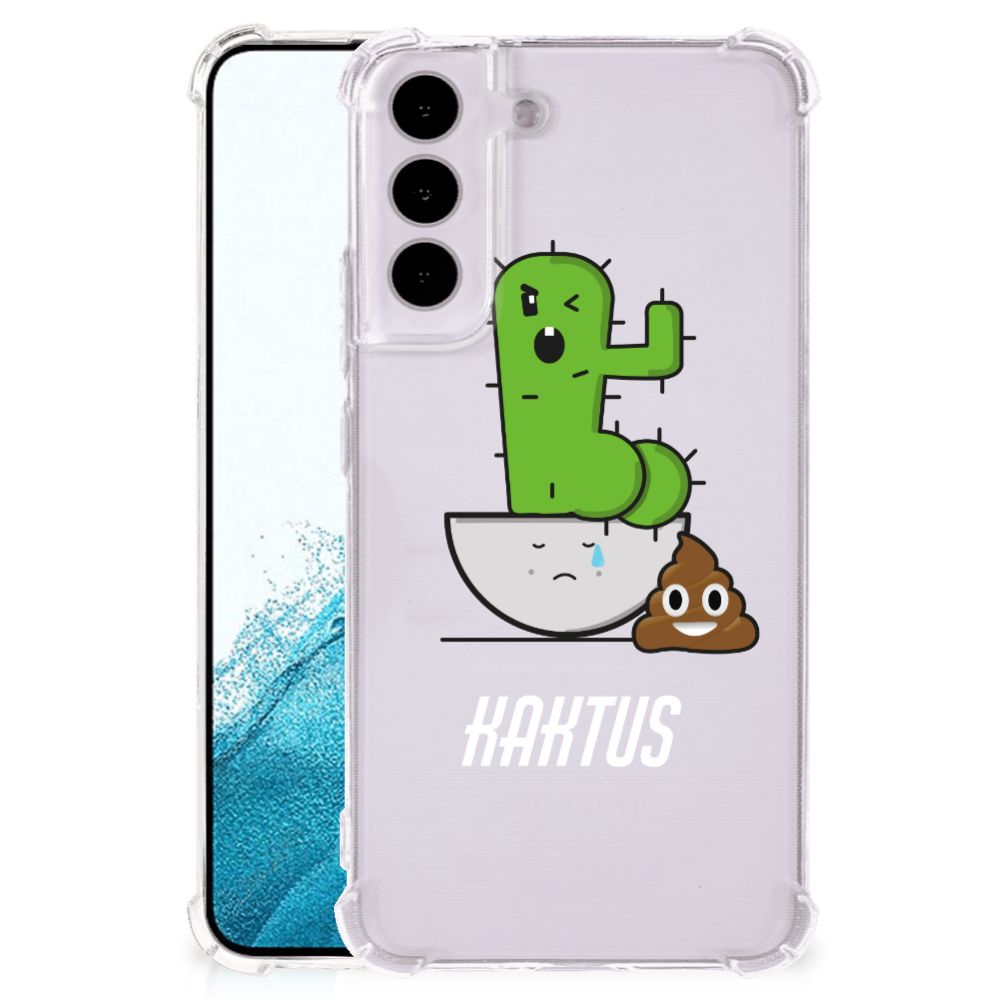 Samsung Galaxy S22 Stevig Bumper Hoesje Cactus Poo