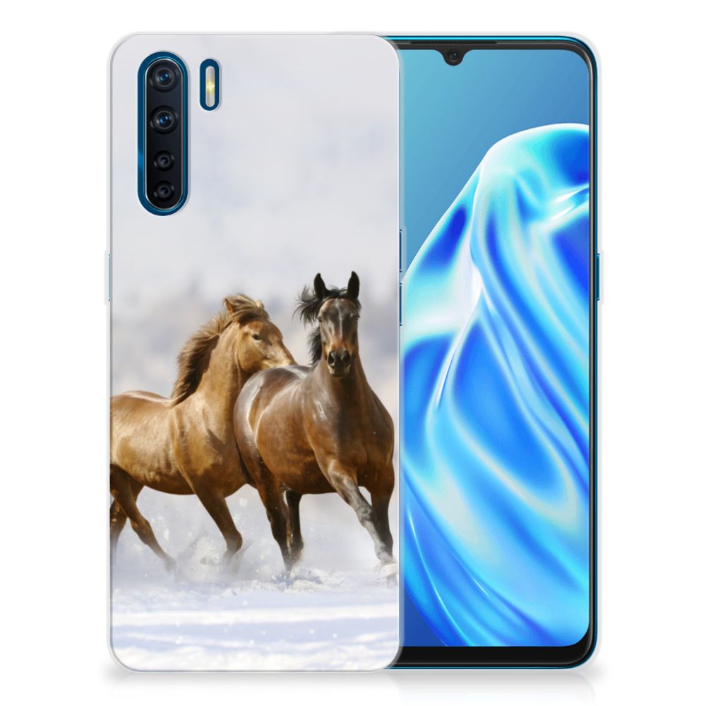 OPPO A91 TPU Hoesje Paarden B2C Telecom