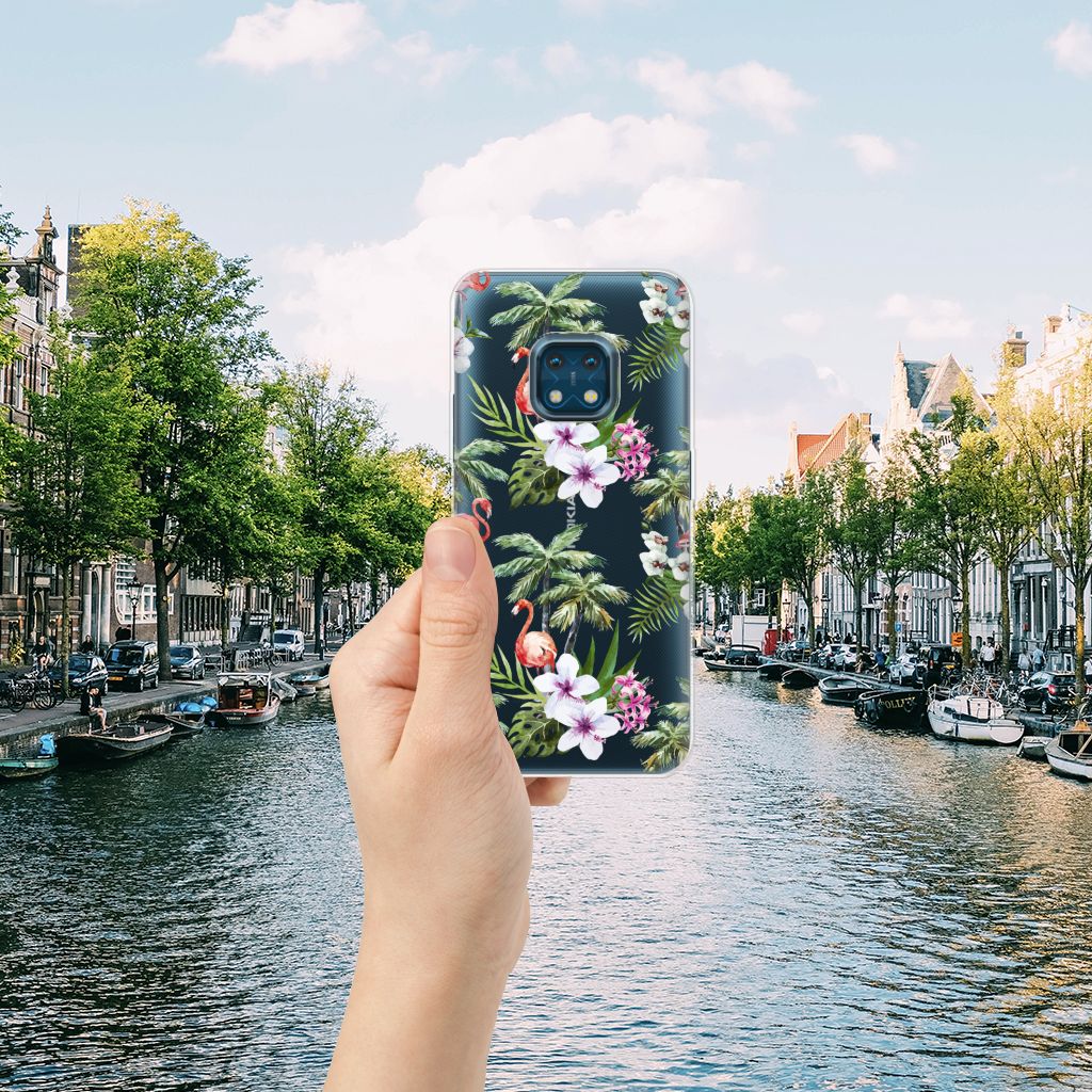 Nokia XR20 TPU Hoesje Flamingo Palms B2C Telecom
