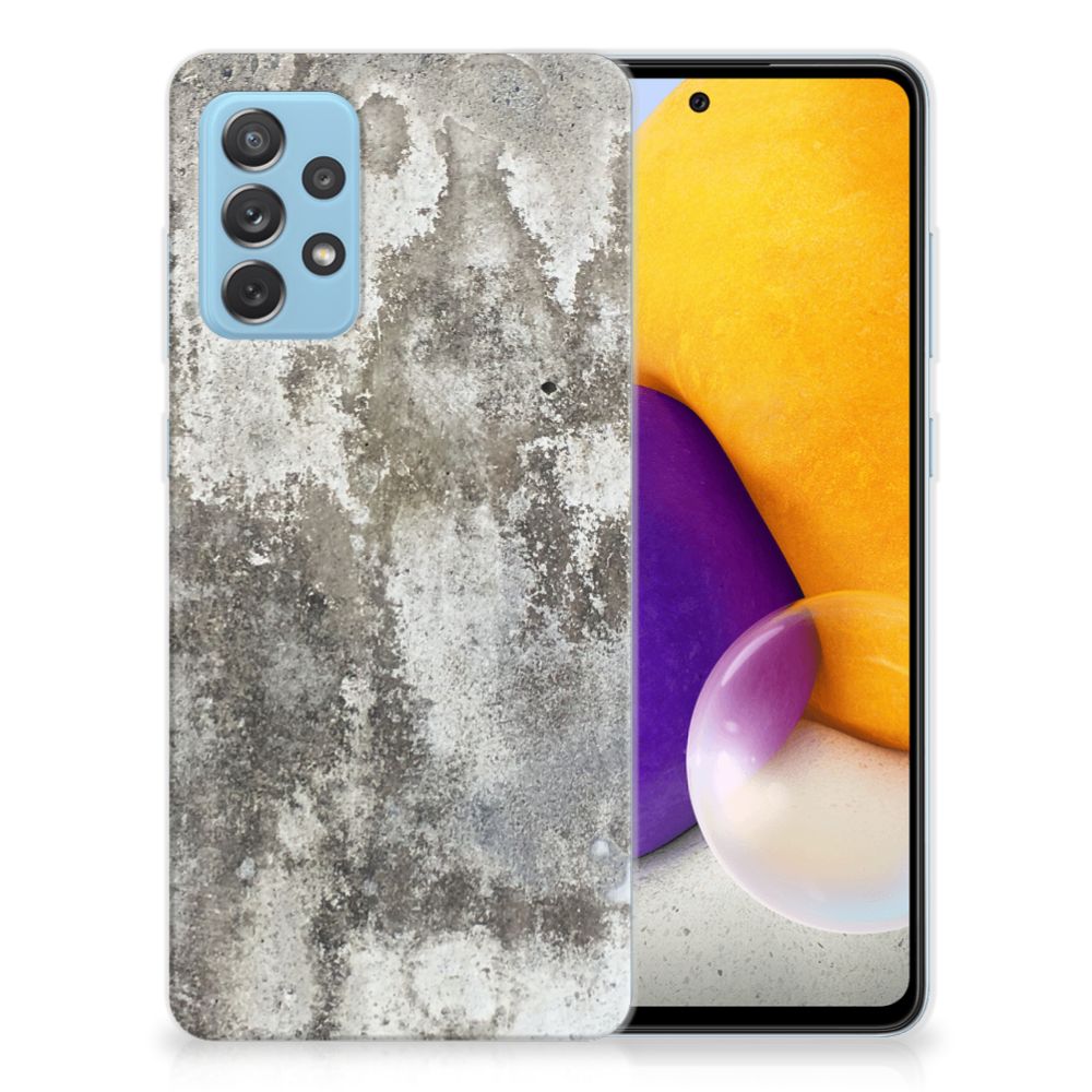 Samsung Galaxy A72 TPU Siliconen Hoesje Beton Print