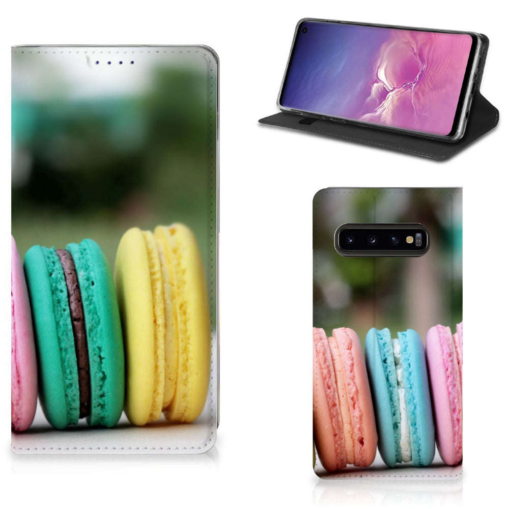 Samsung Galaxy S10 Flip Style Cover Macarons