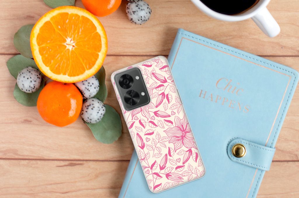 OnePlus Nord 2T TPU Case Pink Flowers B2C Telecom