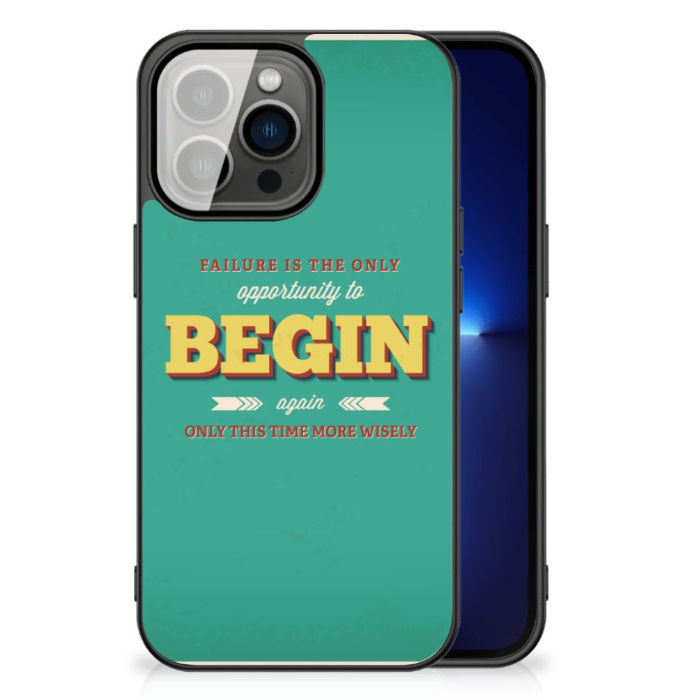 iPhone 13 Pro Telefoon Hoesje met tekst Quote Begin B2C Telecom