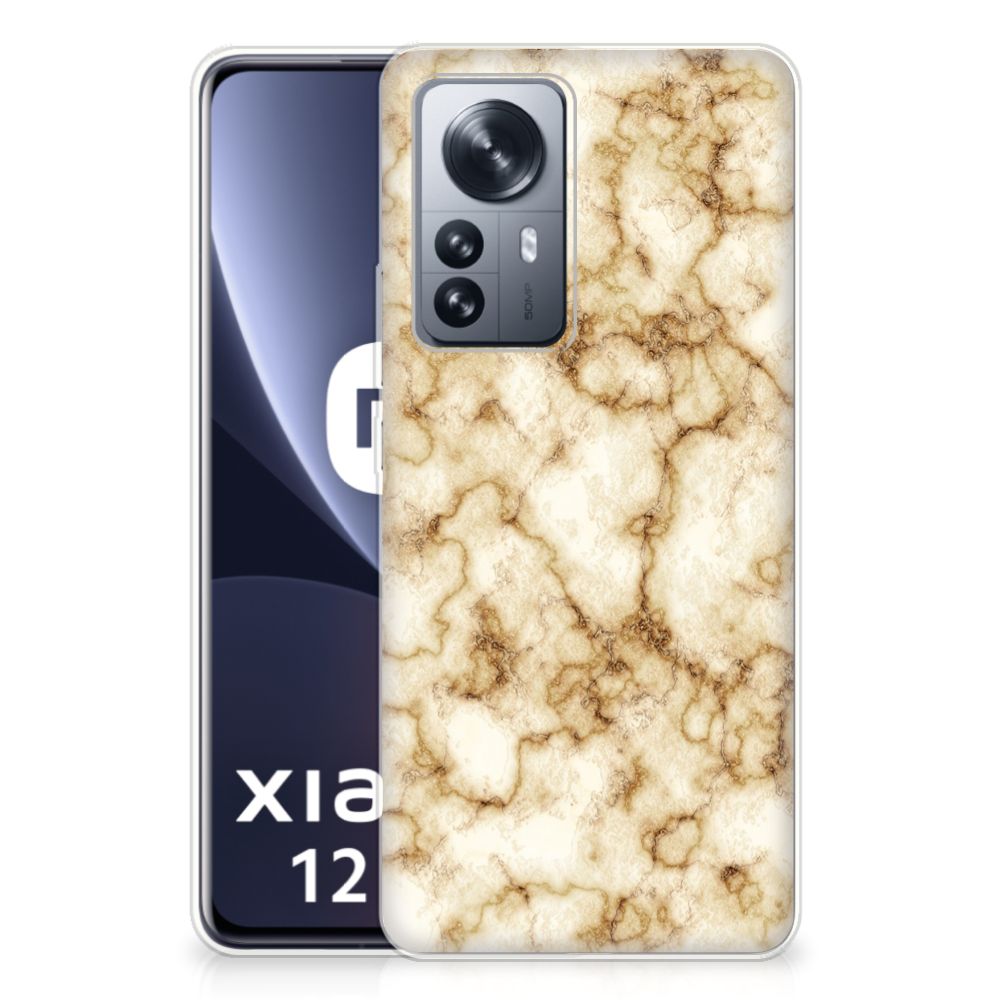 Xiaomi 12 Pro TPU Siliconen Hoesje Marmer Goud B2C Telecom
