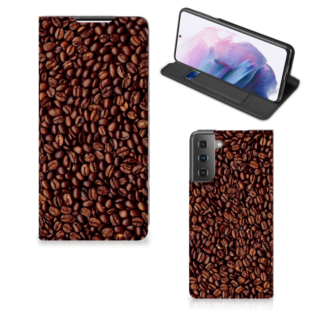 Samsung Galaxy S21 Plus Flip Style Cover Koffiebonen - B2C Telecom
