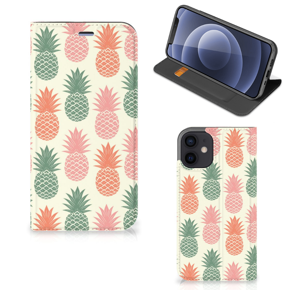 iPhone 12 Mini Flip Style Cover Ananas - B2C Telecom