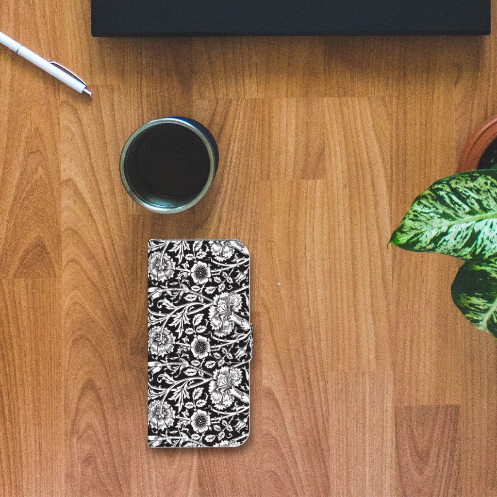 Samsung Galaxy S10 Plus Hoesje Black Flowers