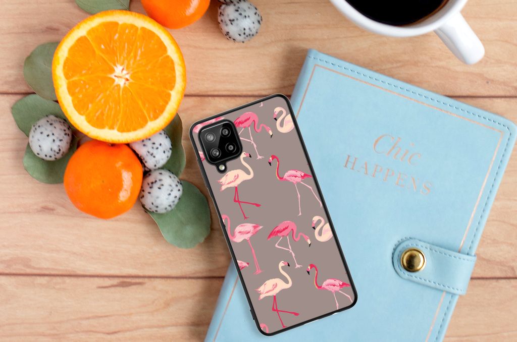 Samsung Galaxy A12 Dierenprint Telefoonhoesje Flamingo B2C Telecom
