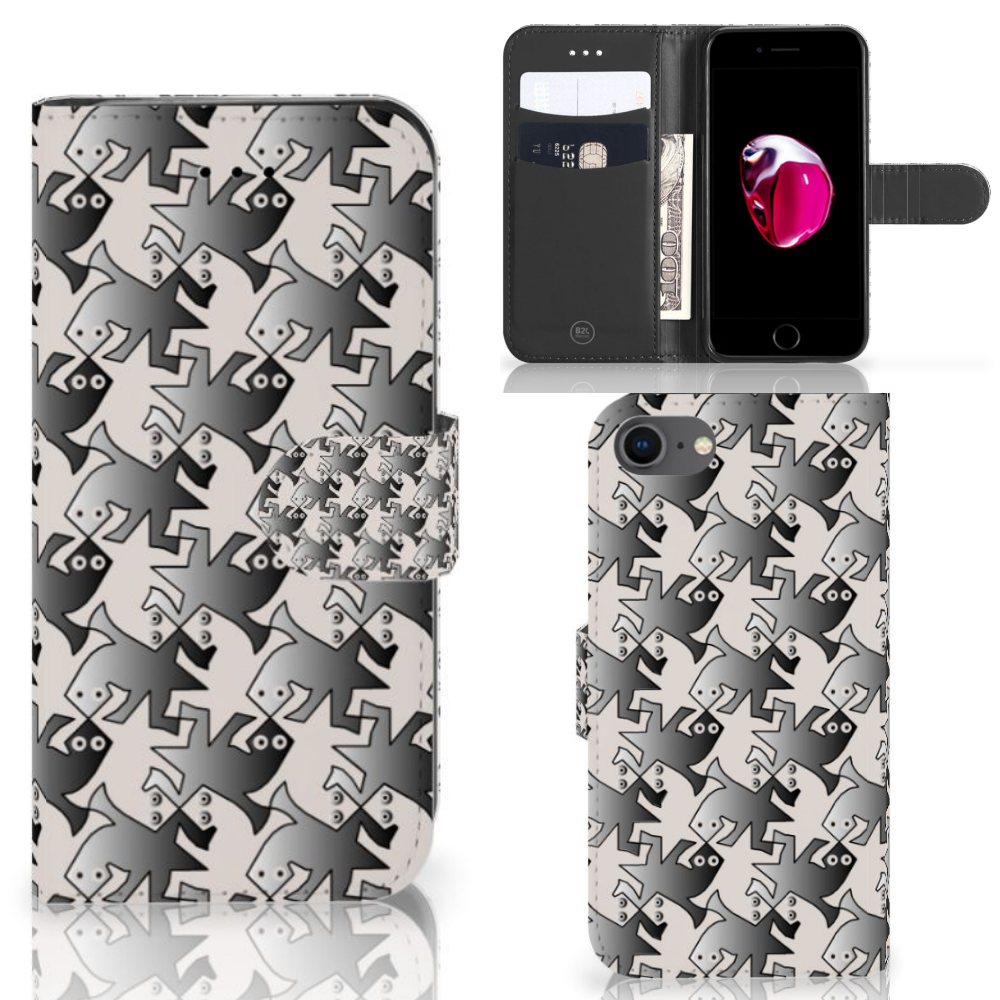 iPhone 7 | 8 | SE (2020) | SE (2022) Telefoonhoesje met Pasjes Salamander Grey