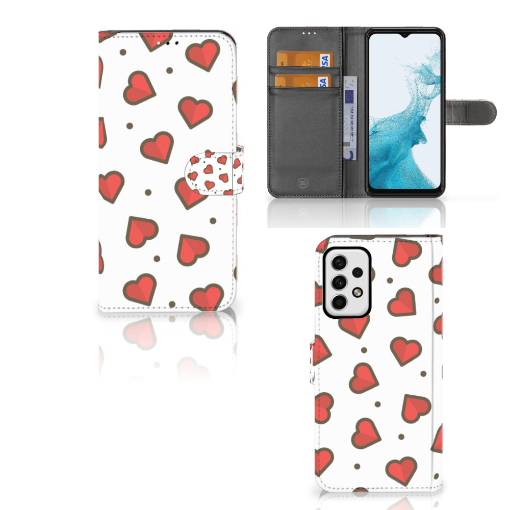 Samsung Galaxy A23 Telefoon Hoesje Hearts