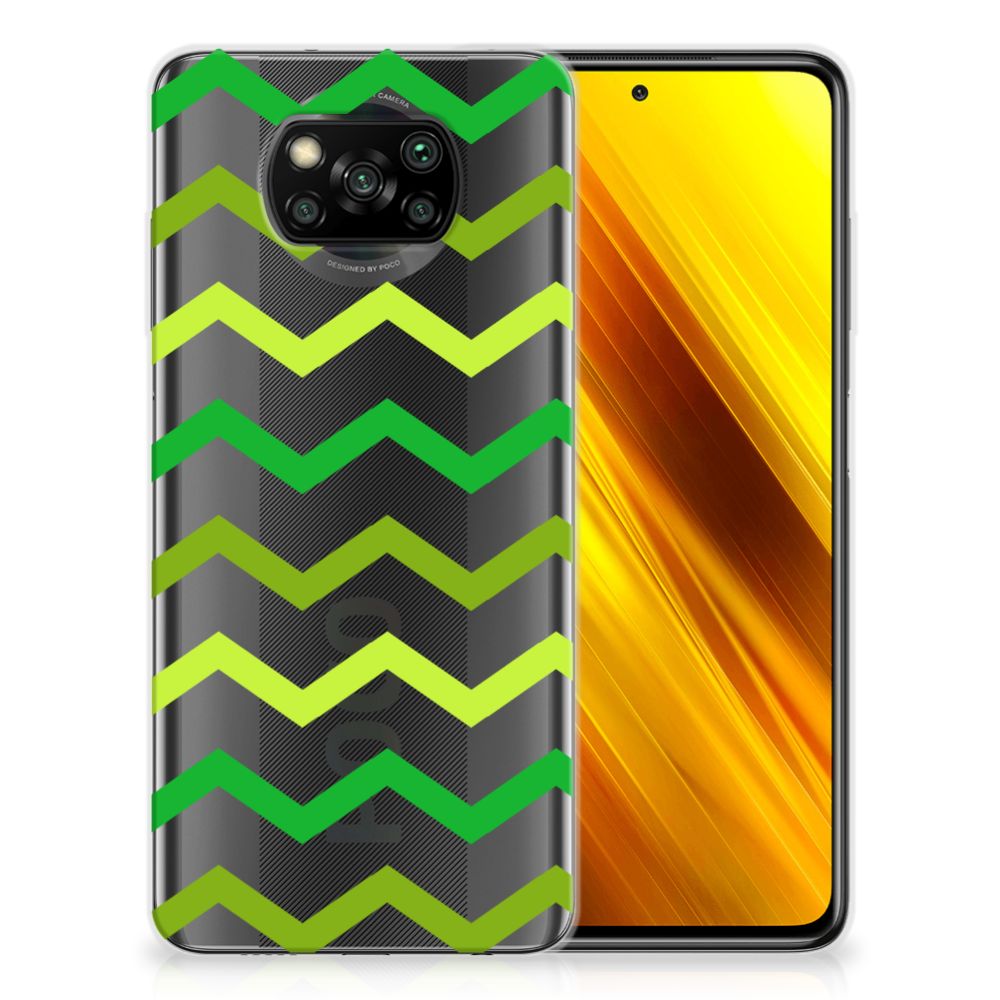 Xiaomi Poco X3 | Poco X3 Pro TPU bumper Zigzag Groen B2C Telecom