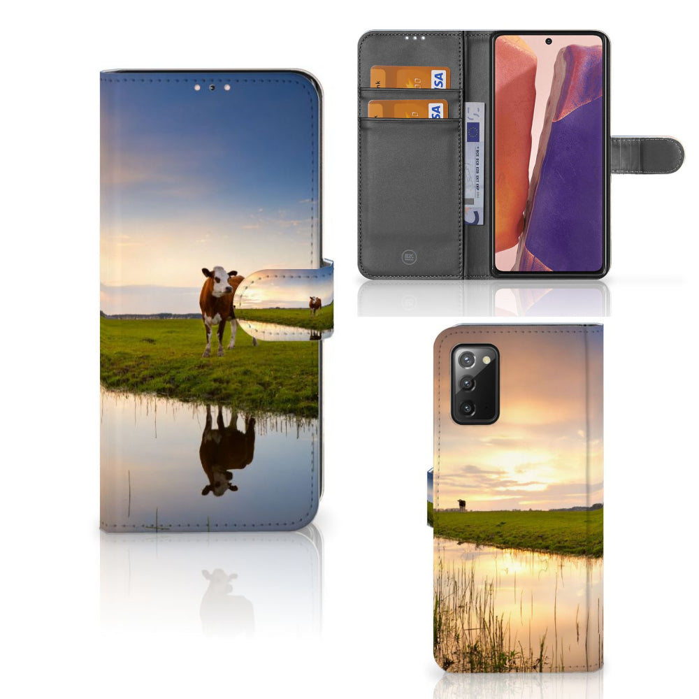 Samsung Galaxy Note 20 Telefoonhoesje met Pasjes Koe