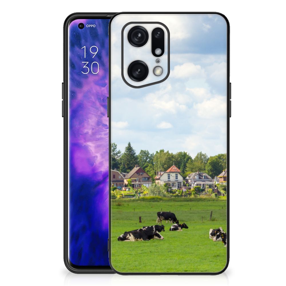 OPPO Find X5 Pro Dierenprint Telefoonhoesje Koeien B2C Telecom