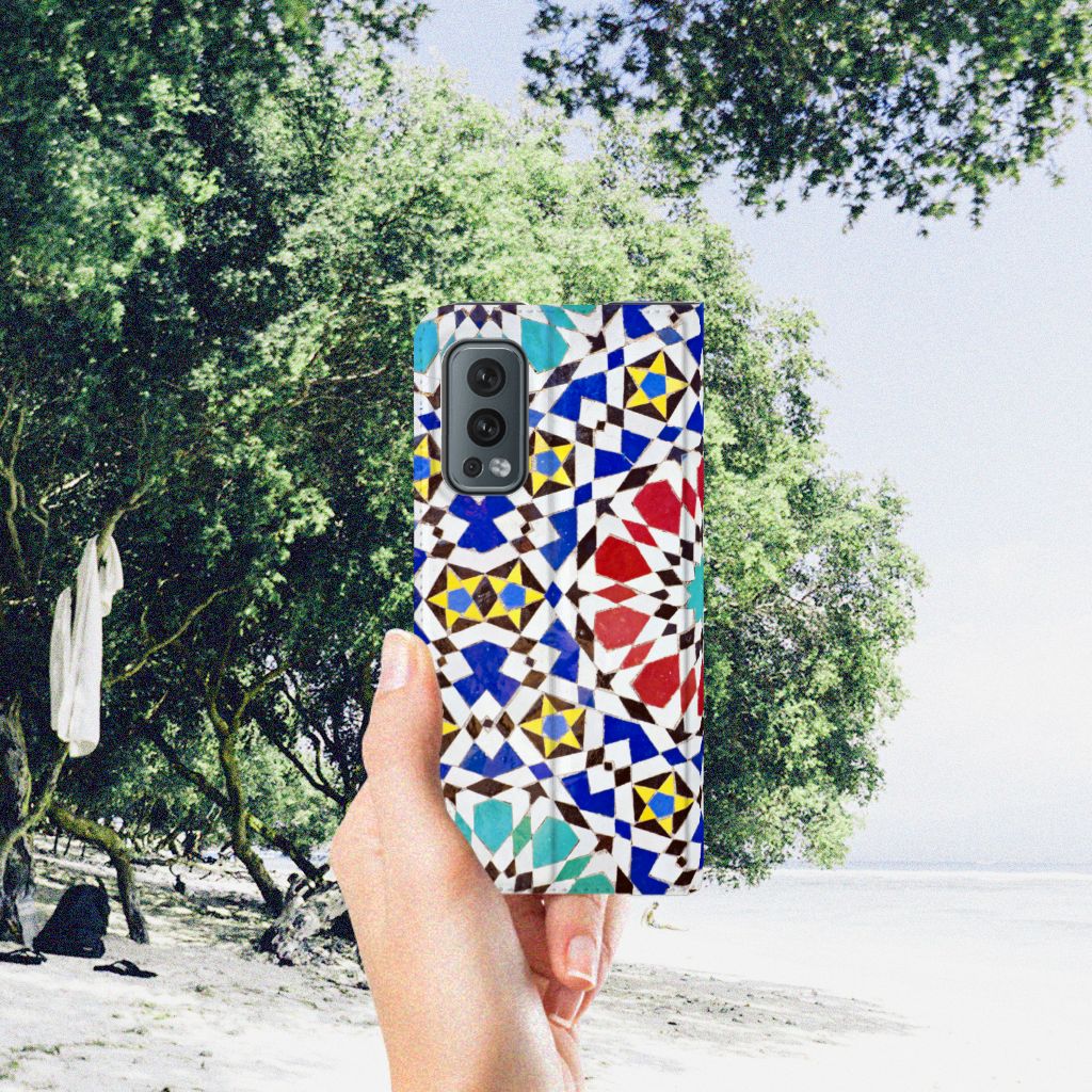 OnePlus Nord 2 5G Standcase Mozaïek - B2C Telecom
