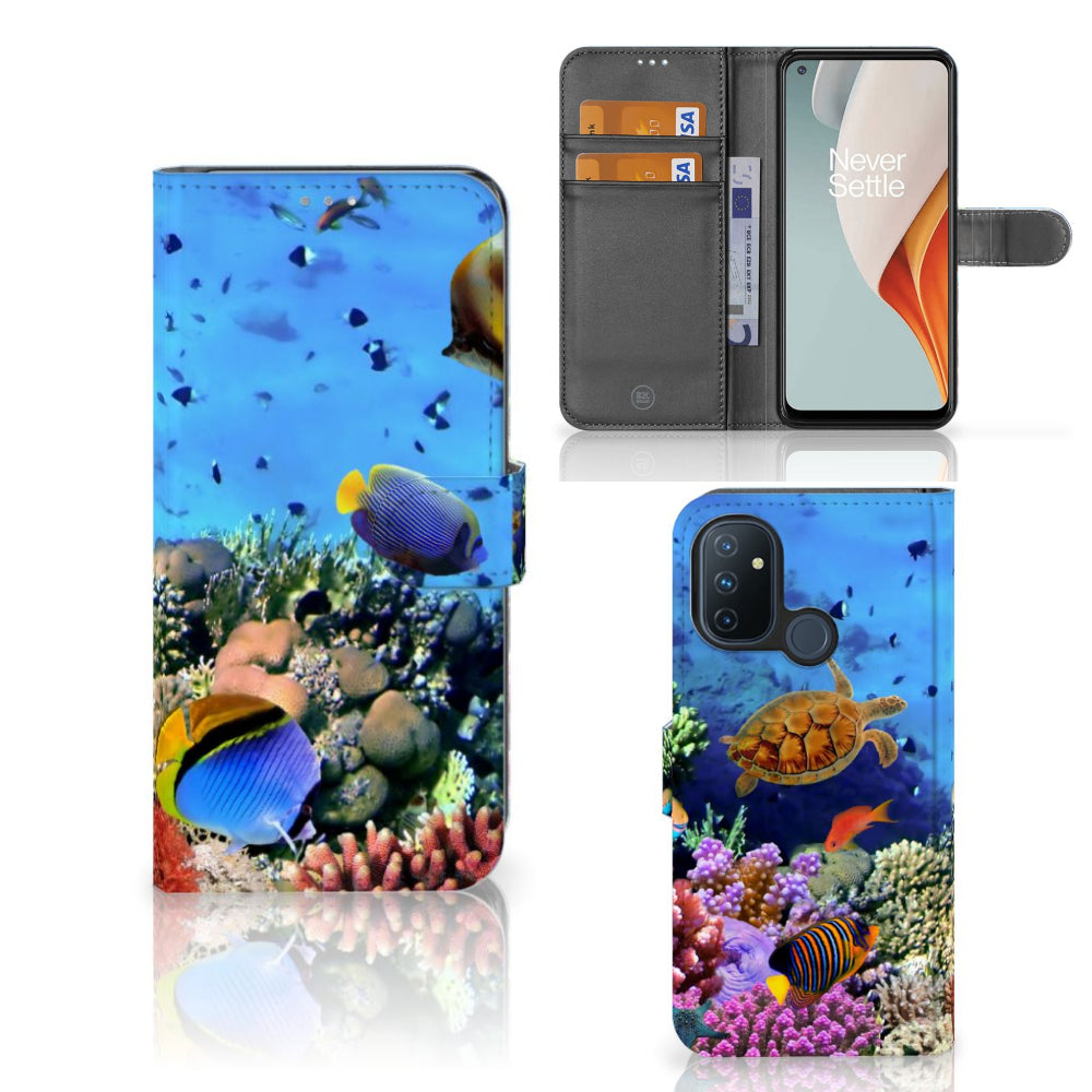 OnePlus Nord N100 Telefoonhoesje met Pasjes Vissen