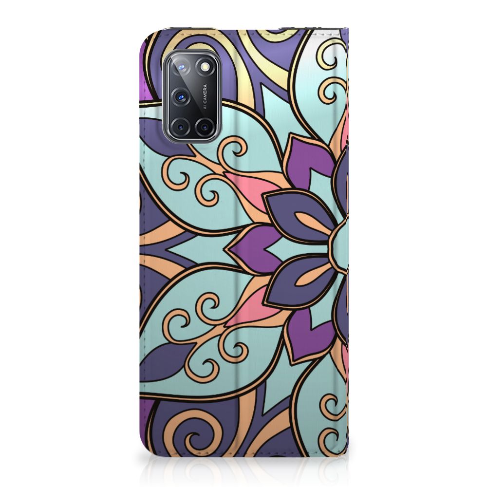 OPPO A52 | A72 Smart Cover Purple Flower - B2C Telecom